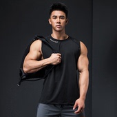 撸铁狼健身衣服运动背心男款 坎肩速干吸汗马拉松跑步训练教练 无袖