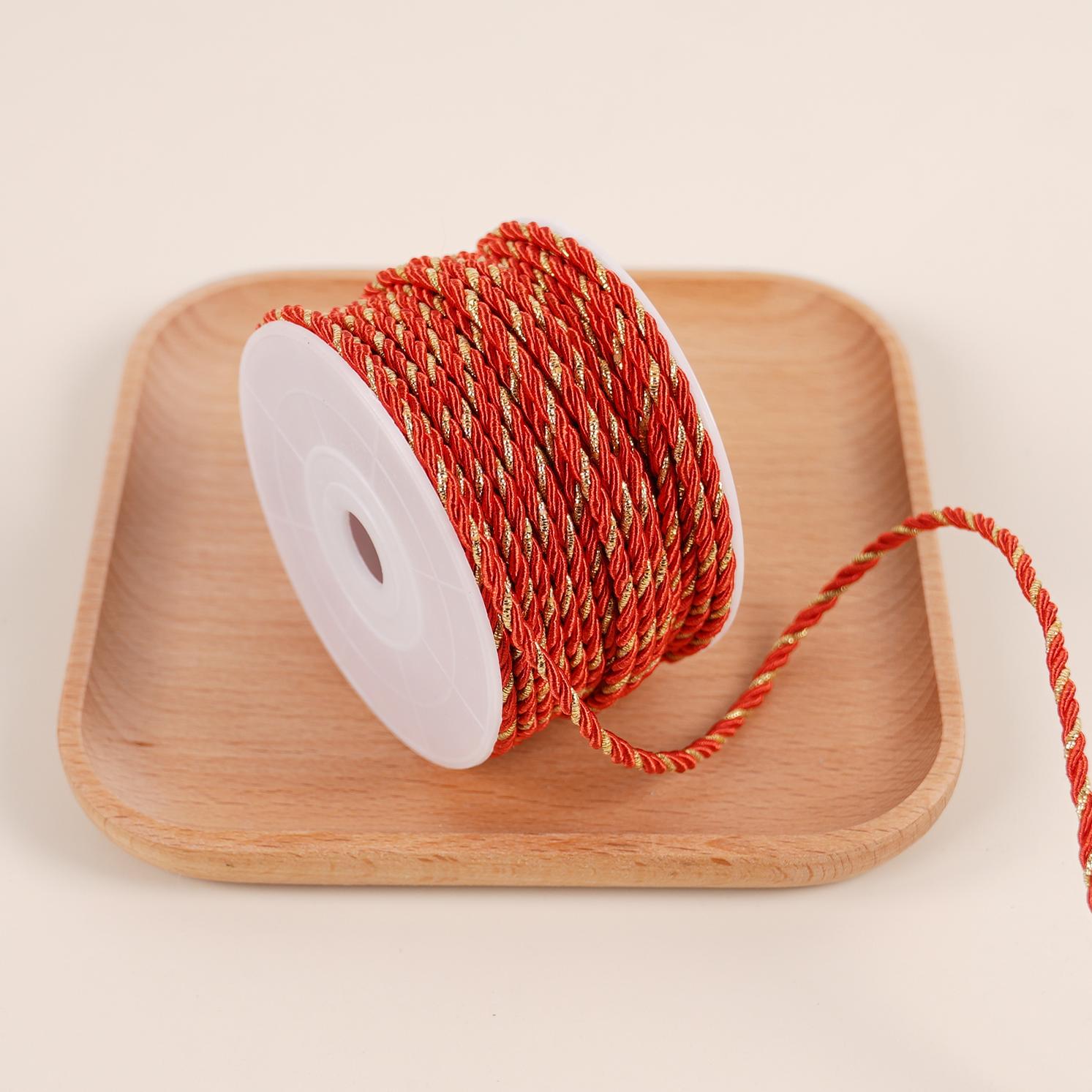 2/3/4mm三股加金细绳手链彩色线绳编发彩绳手绳脚链装饰挂灯笼