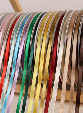 0.6cm6毫米宽91米长 包装手工装饰加密涤纶缎带织带烘焙圣诞丝带