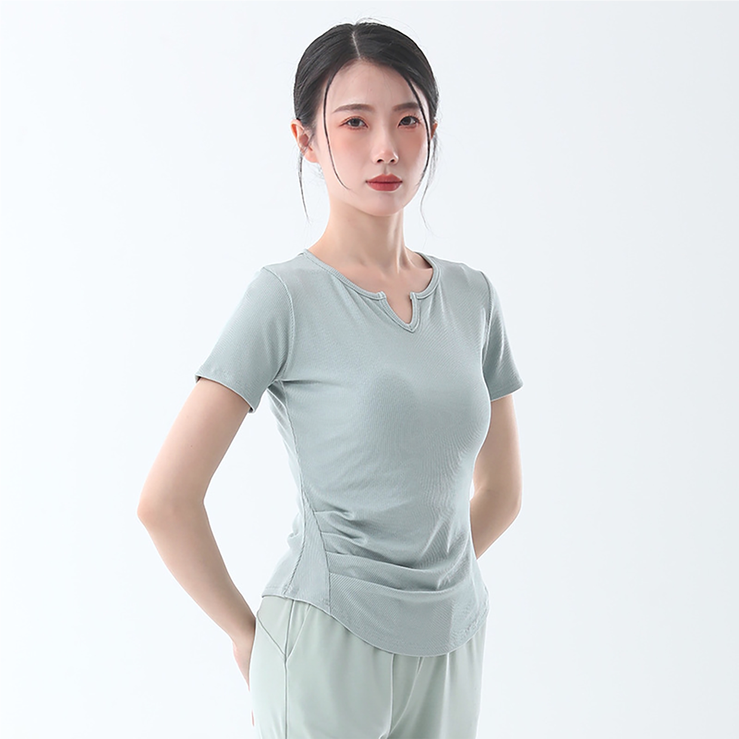 舞蹈服练功短袖形体女中国舞上衣图片