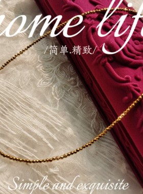 2023金灿灿素链 小众高级感复古颈链