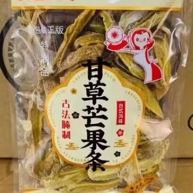 大阳甘草芒果条250g  酸甜蜜饯果干