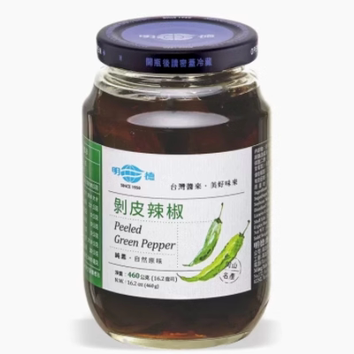台湾明德腌制剥皮辣椒酱萝卜酱美味嫩脆爽口下饭酱菜460g