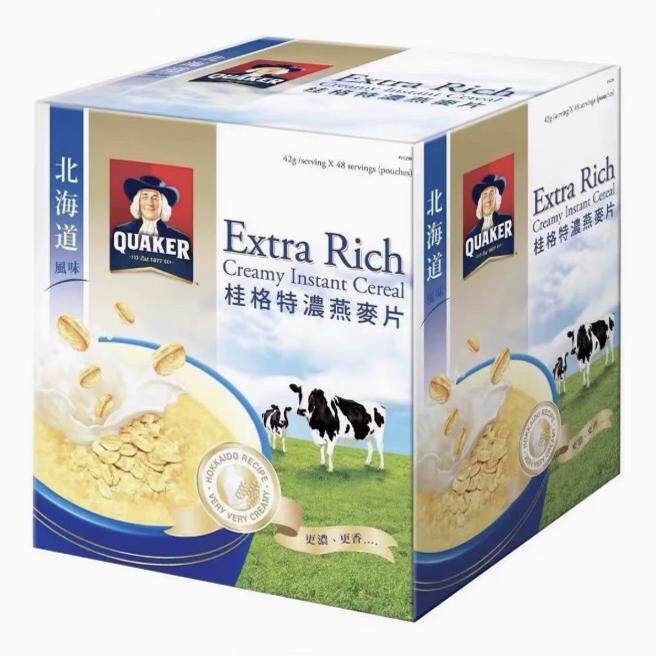 台湾桂格特浓燕麦片48小包装北海道风味早餐即食鲜奶麦片饮品速食