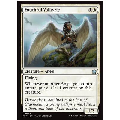 牌客窝 万智牌 年轻女武神 Youthful Valkyrie 银 白色