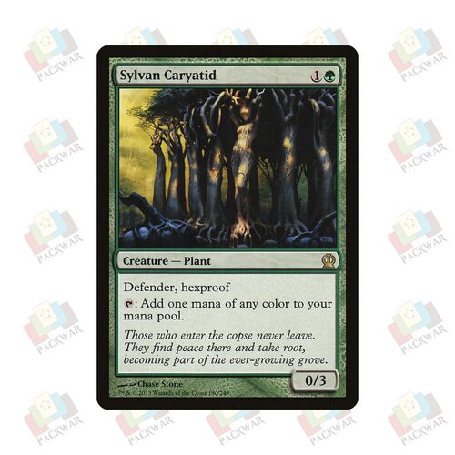 牌客窝 万智牌 森林女像柱 Sylvan Caryatid 金 绿 闪