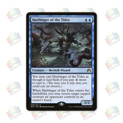 牌客窝 万智牌  潮兆人鱼 Harbinger of the Tides 金 蓝