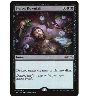牌客窝 万智牌 英雄殉身 Hero's Downfall 金 黑 闪