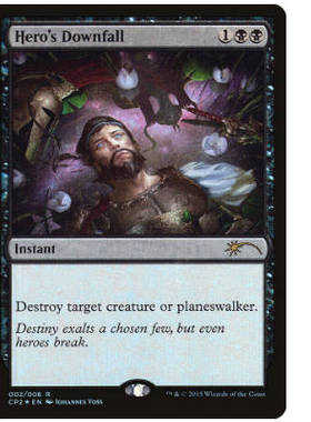 牌客窝 万智牌 英雄殉身 Hero's Downfall 金 黑 闪