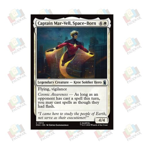 万智牌 太空人马威尔队长 Captain Mar-Vell, Space-Born 银 白