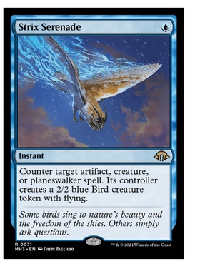 牌客窝 万智牌  猛枭夜曲 Strix Serenade 金 蓝