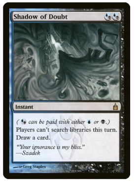 牌客窝 万智牌  猜疑之影  Shadow of Doubt  金 多 英文