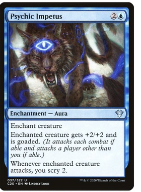 牌客窝 万智牌 心灵促动  Psychic Impetus  银  蓝