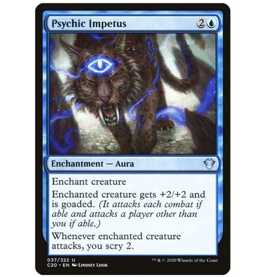 牌客窝 万智牌 心灵促动  Psychic Impetus  银  蓝