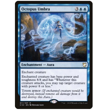 牌客窝 万智牌  章鱼本影  Octopus Umbra  金 蓝 英文