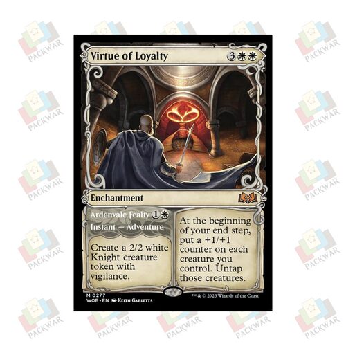 牌客窝 万智牌 忠诚之美德  Virtue of Loyalty 秘稀 白
