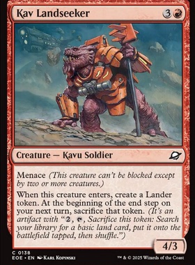 牌客窝 万智牌 卡傅觅地兵 Kav Landseeker 铁 红色