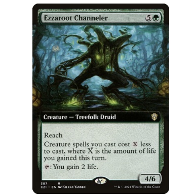 牌客窝 万智牌  埃察根通念师  Ezzaroot Channeler 金 绿 扩画