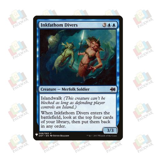 牌客窝 万智牌 墨湛潜兵 Inkfathom Divers 铁 蓝 闪