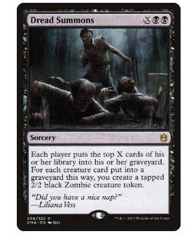 牌客窝 万智牌  颤栗召唤 Dread Summons 金 黑