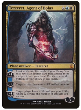 万智牌  波拉斯特务泰兹瑞  Tezzeret, Agent of Bolas 秘稀 多