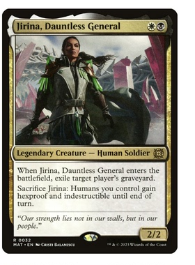 牌客窝 万智牌 不屈将军杰琳娜 Jirina, Dauntless General 金 多