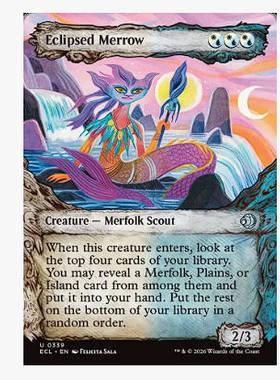 牌客窝 万智牌 交蚀美洛 Eclipsed Merrow 银 多色