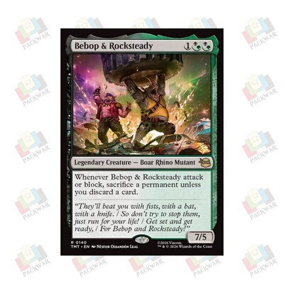 牌客窝 万智牌 比博与洛克斯代迪 Bebop & Rocksteady 金 多色 闪