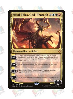 万智牌 法老神尼可波拉斯 Nicol Bolas, God-Pharaoh 秘稀 多 闪