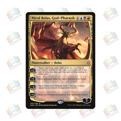 万智牌 法老神尼可波拉斯 Nicol Bolas, God-Pharaoh 秘稀 多 闪