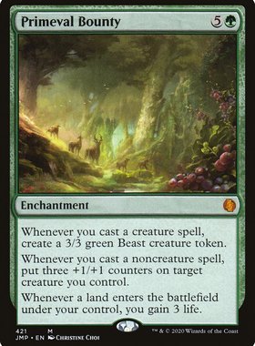 牌客窝 万智牌  太古赠礼  Primeval Bounty 秘稀 绿