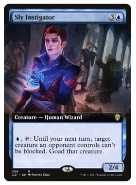牌客窝 万智牌  狡黠煽动师 Sly Instigator 金 蓝 扩画
