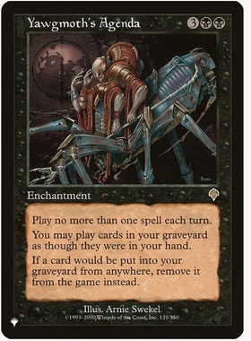 牌客窝 万智牌  约格莫夫的谋略 Yawgmoth's Agenda 金 黑色