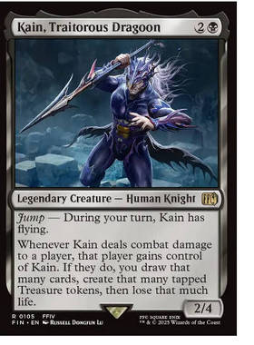 万智牌  变节龙骑士凯因 Kain, Traitorous Dragoon 金 黑色