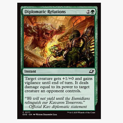 牌客窝 万智牌 外交关系 Diplomatic Relations 铁 绿 闪