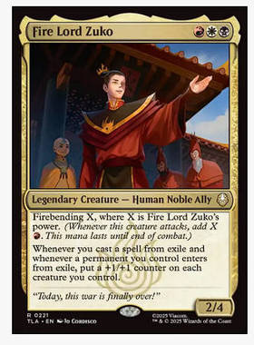 牌客窝 万智牌 烈火君苏科 Fire Lord Zuko 金 多色 闪