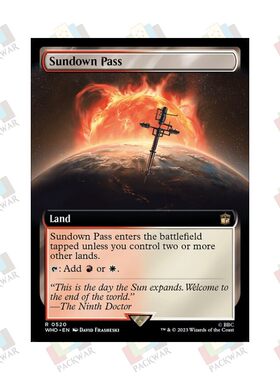 牌客窝 万智牌  日落隘口 Sundown Pass 金 地 闪