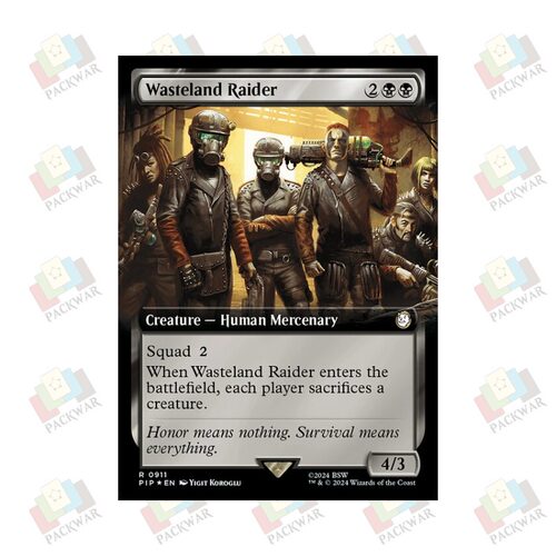 牌客窝 万智牌  废土掠夺者 Wasteland Raider 金 黑  闪