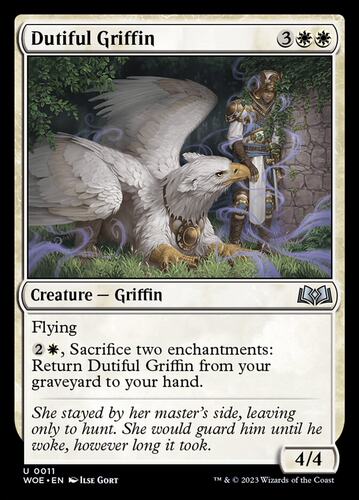 牌客窝 万智牌 守责狮鹫 Dutiful Griffin  银 白