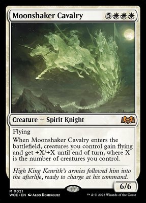 牌客窝 万智牌  撼月骑兵  Moonshaker Cavalry  秘稀 白色