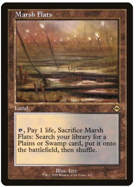 牌客窝 万智牌  沼地平野  Marsh Flats 金 地
