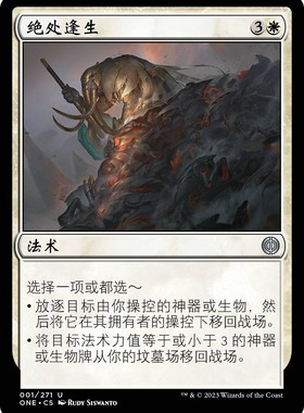 牌客窝 万智牌  绝处逢生  Against All Odds 银 白色