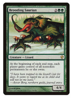 牌客窝 万智牌 护窝蜥蜴 Brooding Saurian 金 绿