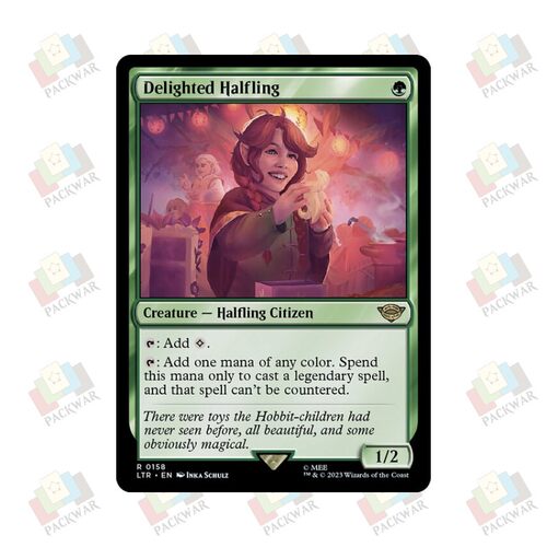 牌客窝 万智牌 快乐的半身人 Delighted Halfling 金 绿色