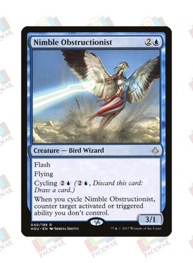 牌客窝 万智牌  巧手干扰师 Nimble Obstructionist 金 蓝色