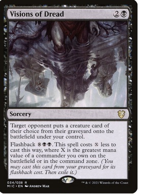 牌客窝 万智牌  惧怖视像 Visions of Dread 金 黑