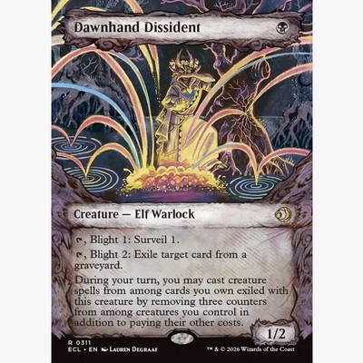 牌客窝 万智牌  异见晨华师 Dawnhand Dissident 金 黑色