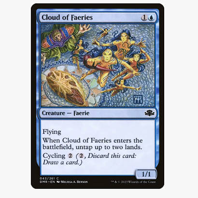 牌客窝 万智牌 仙灵云群  Cloud of Faeries 铁 蓝