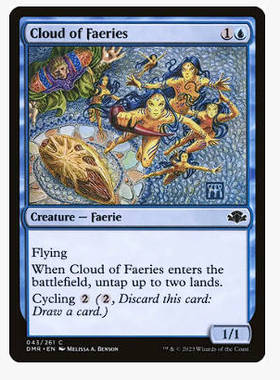 牌客窝 万智牌 仙灵云群  Cloud of Faeries 铁 蓝