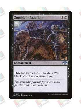 牌客窝 万智牌 灵俑侵扰 Zombie Infestation 银 黑 闪